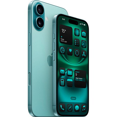 Смартфон Apple iPhone 16 Plus 256 ГБ бирюзовый